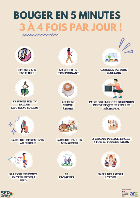 Bouger 5 mn souvent