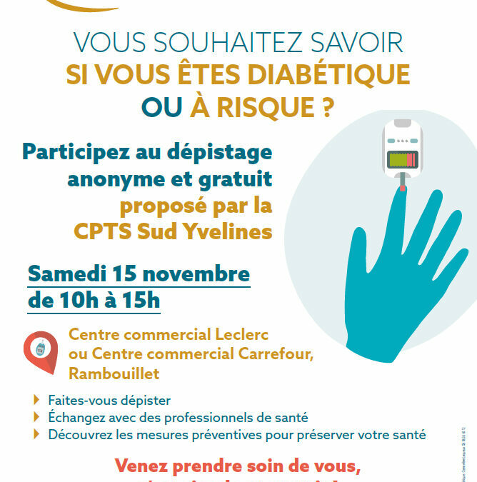 Samedi 15 novembre 25 – Dépistage du diabète